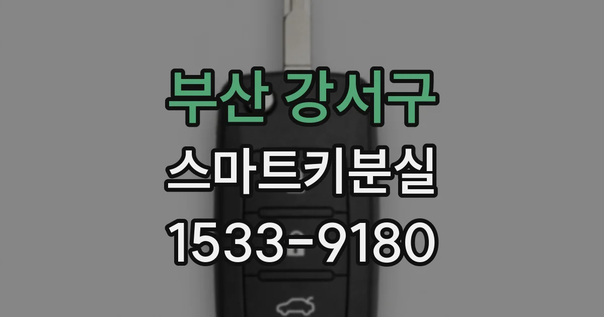 부산 강서구 스마트키분실