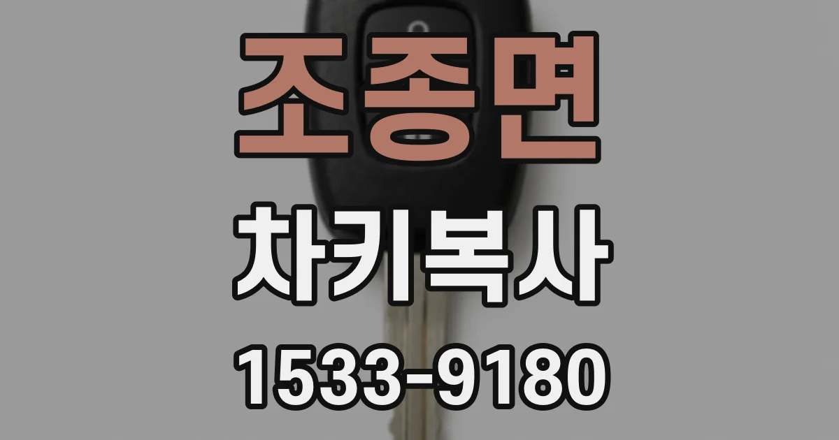 조종면 차키복사