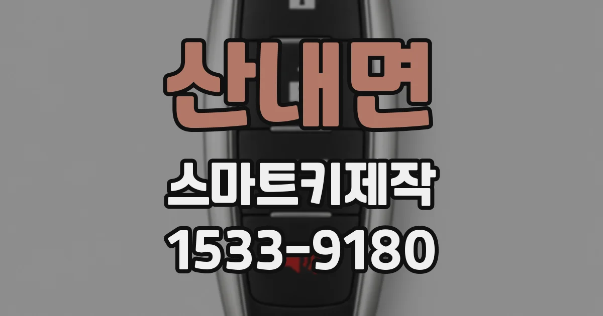산내면 스마트키제작