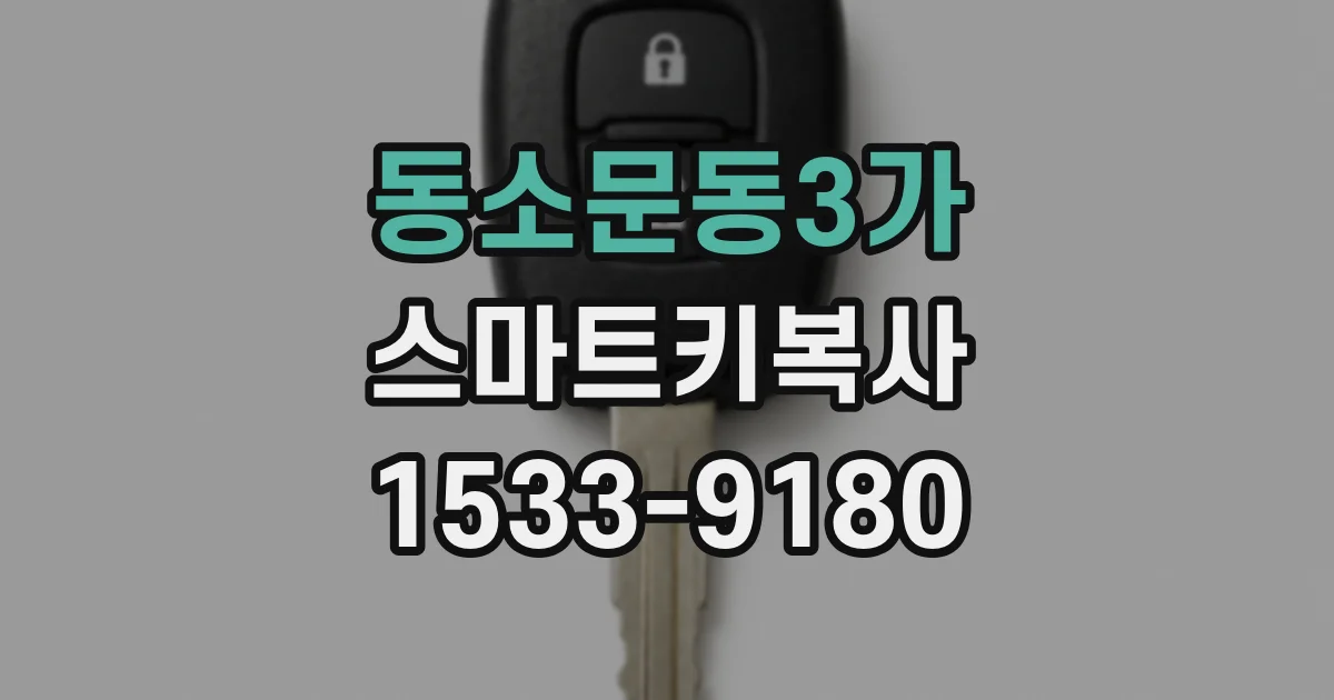 동소문동3가 스마트키복사