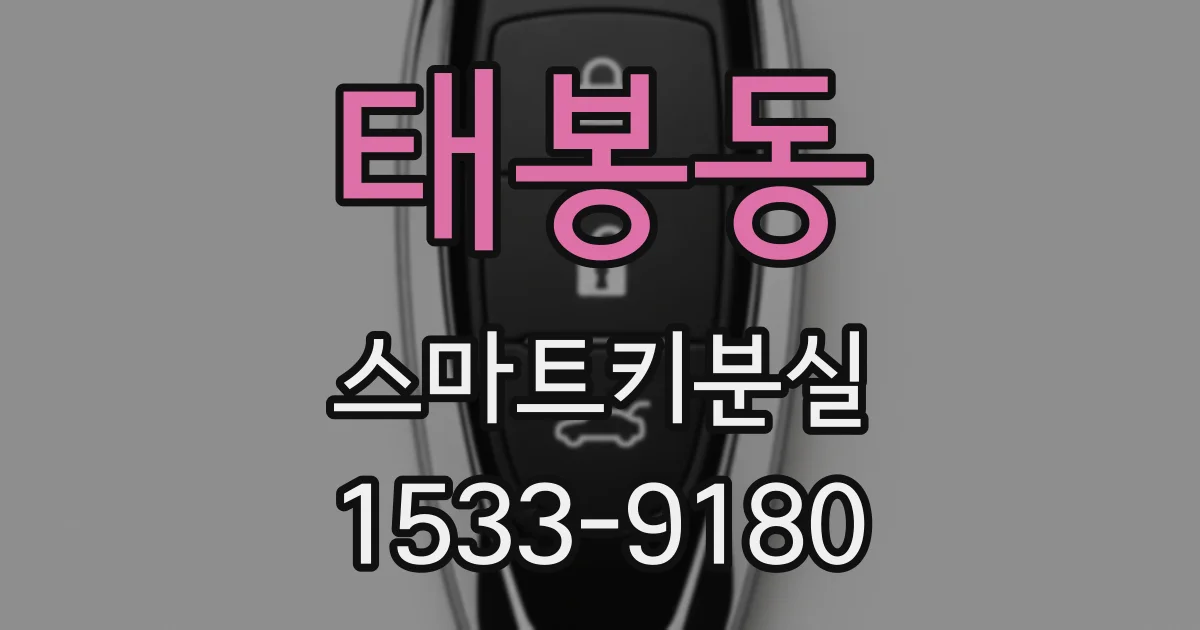태봉동 스마트키분실