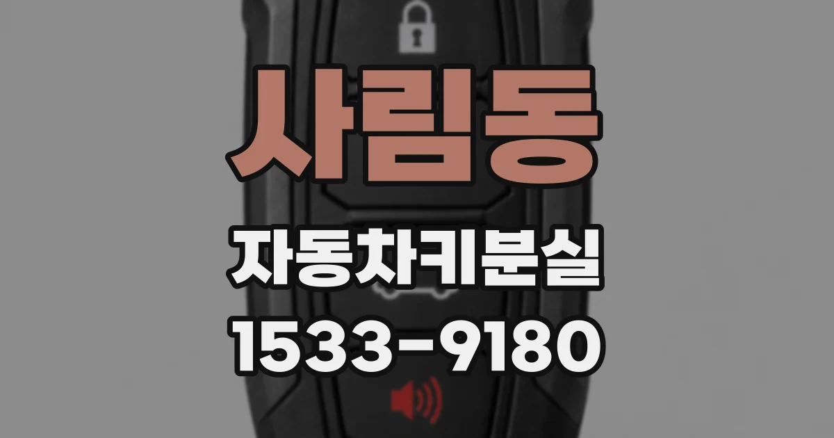 사림동 자동차키분실