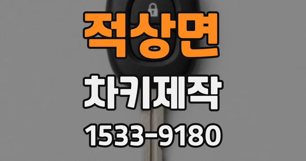 적상면 차키제작