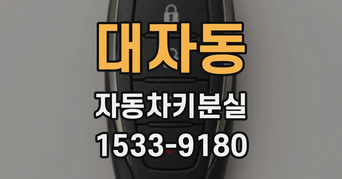 대자동 자동차키분실