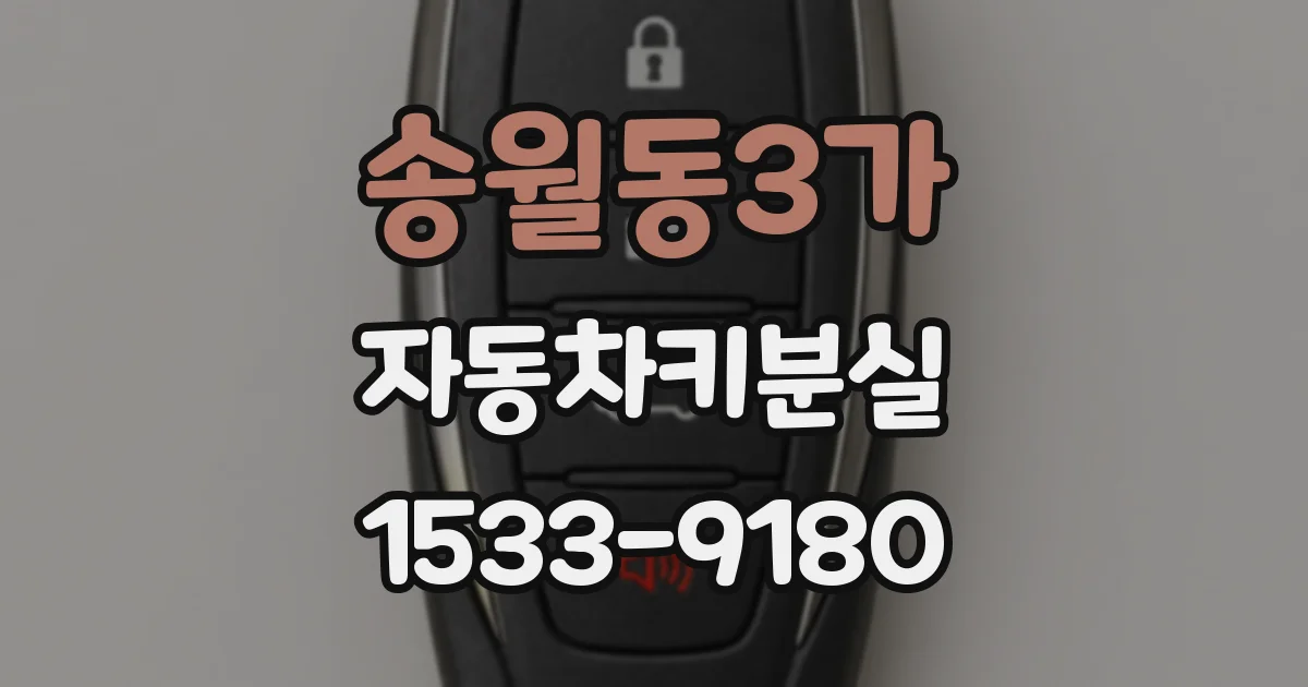 송월동3가 자동차키분실