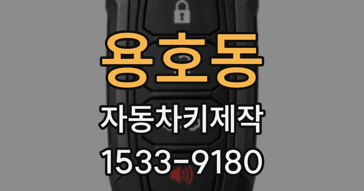 용호동 자동차키제작