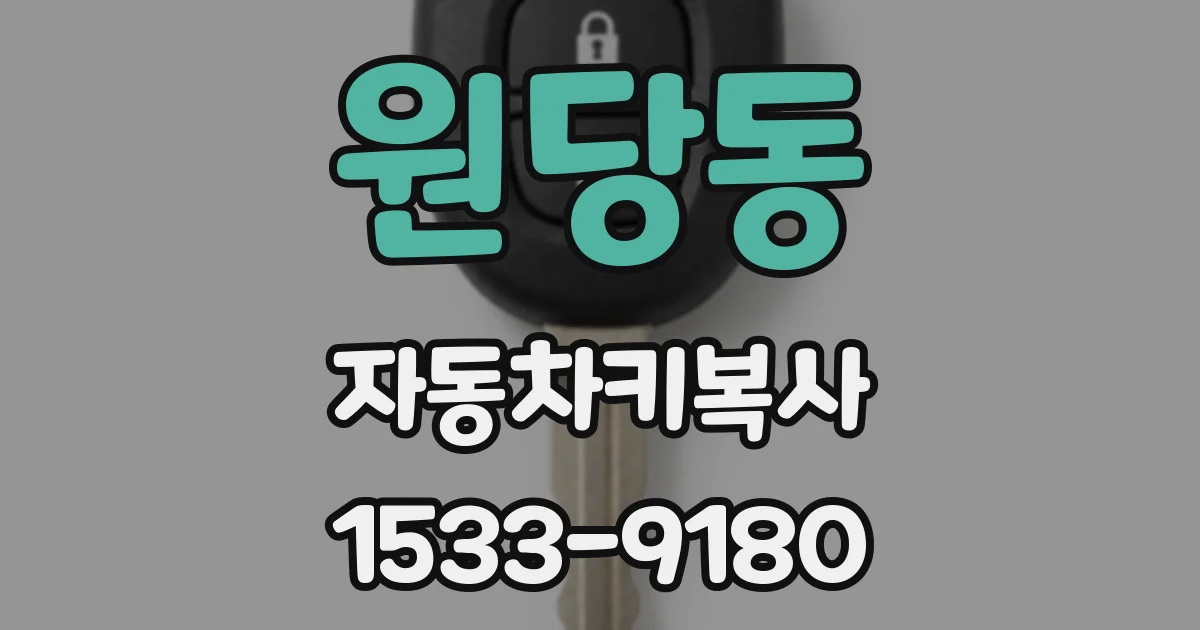 원당동 자동차키복사
