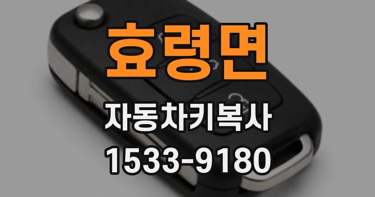 효령면 자동차키복사