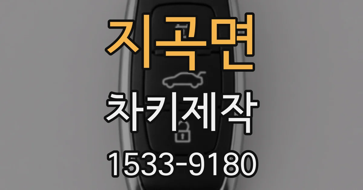 지곡면 차키제작