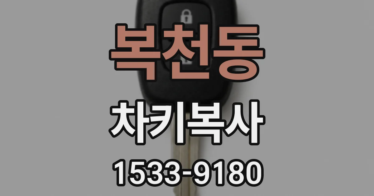 복천동 차키복사