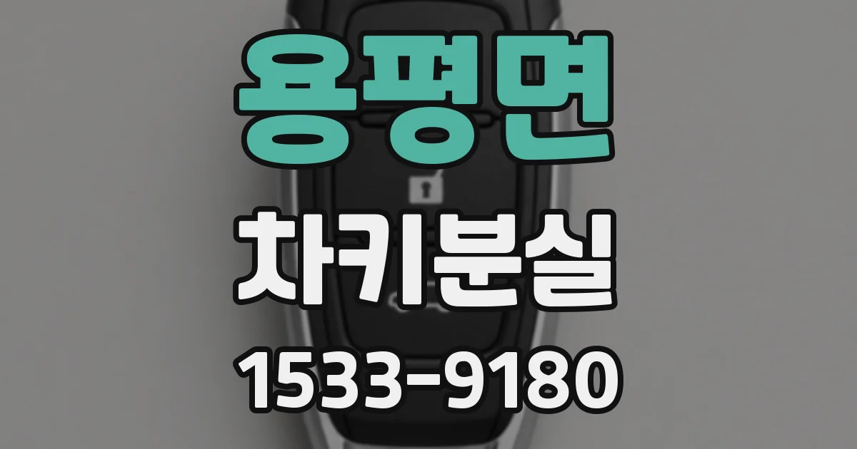 용평면 차키분실
