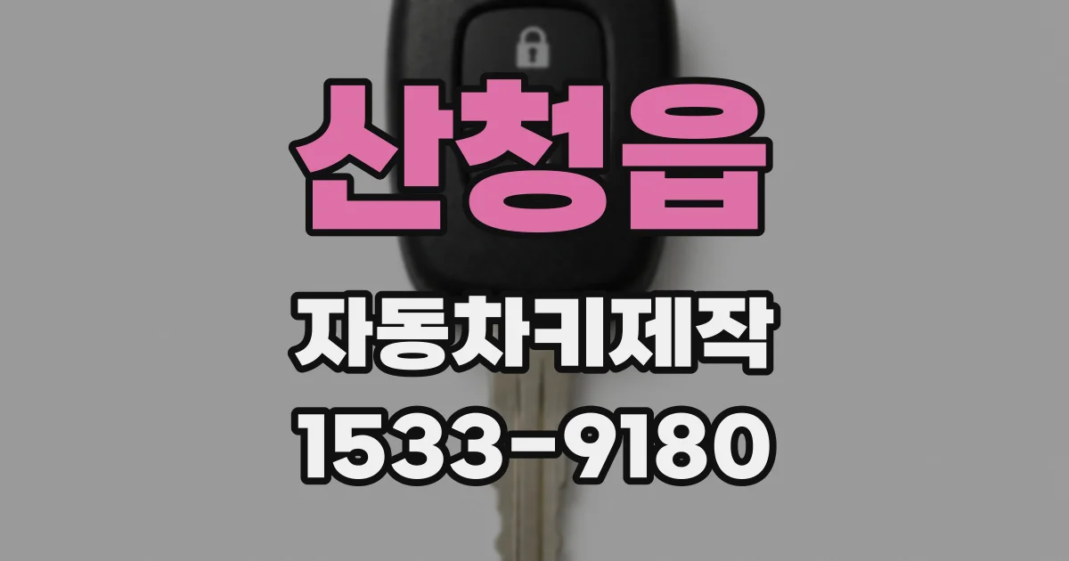산청읍 자동차키제작