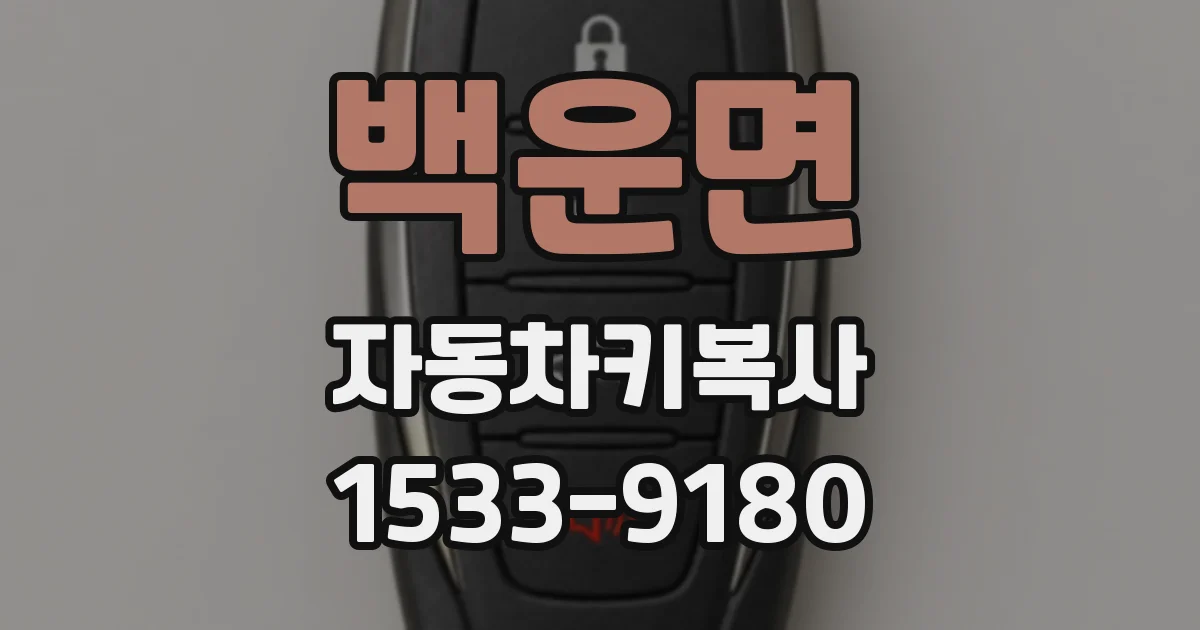 백운면 자동차키복사