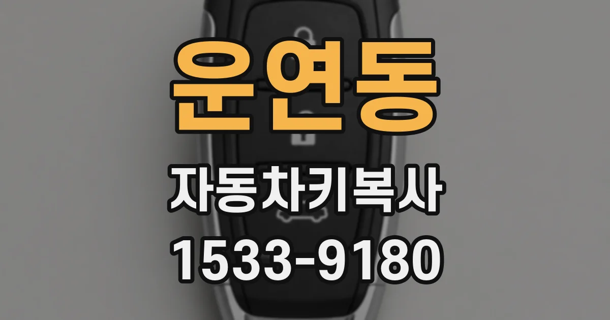운연동 자동차키복사