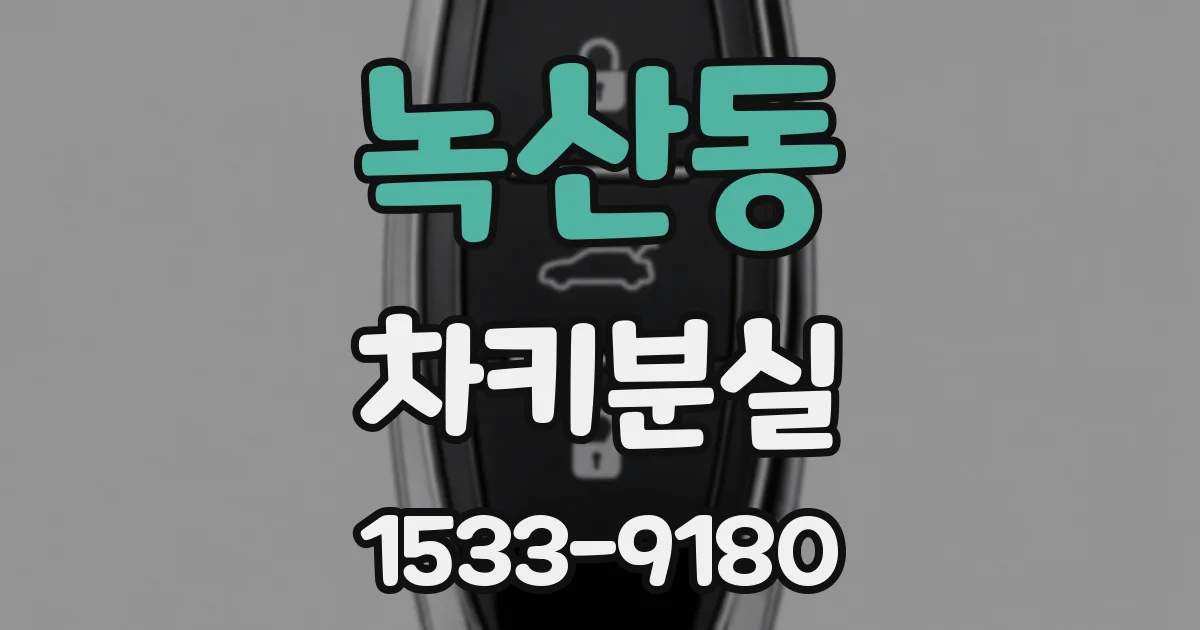 녹산동 차키분실