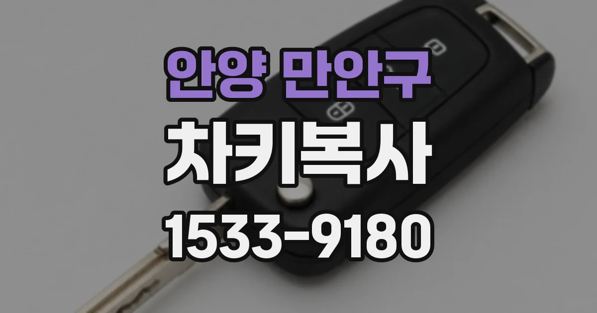 안양 만안구 차키복사