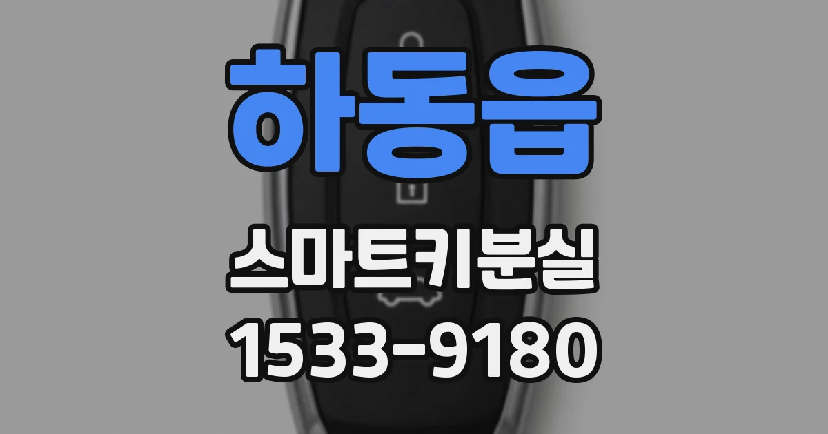 하동읍 스마트키분실