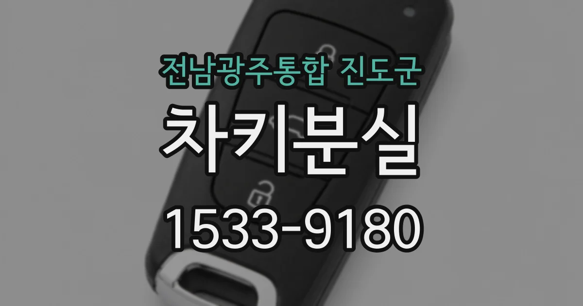 전남광주통합 진도군 차키분실