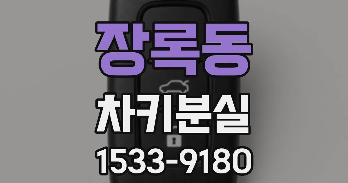 장록동 차키분실