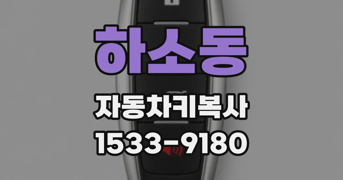 하소동 자동차키복사