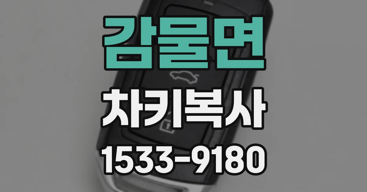 감물면 차키복사
