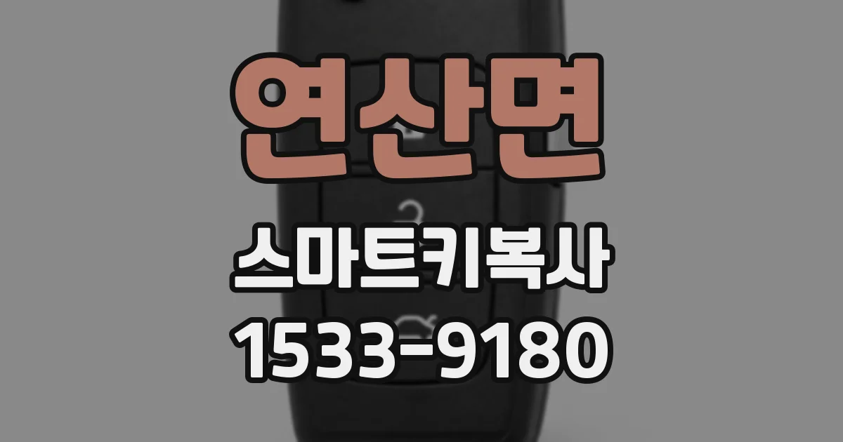 연산면 스마트키복사