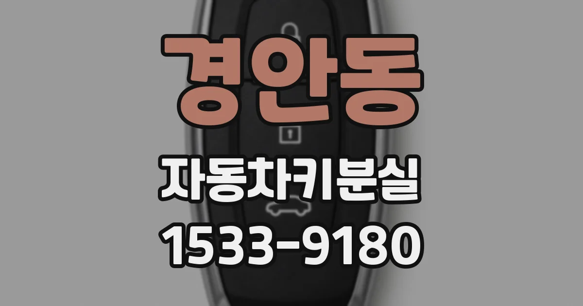 경안동 자동차키분실