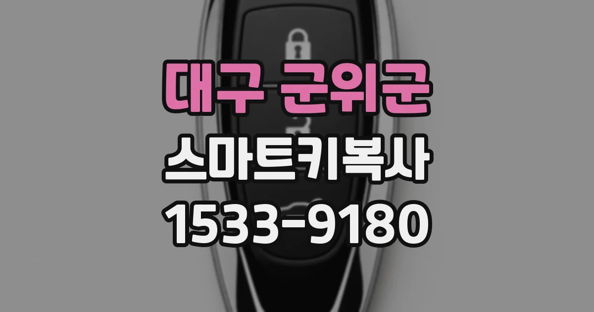 대구 군위군 스마트키복사