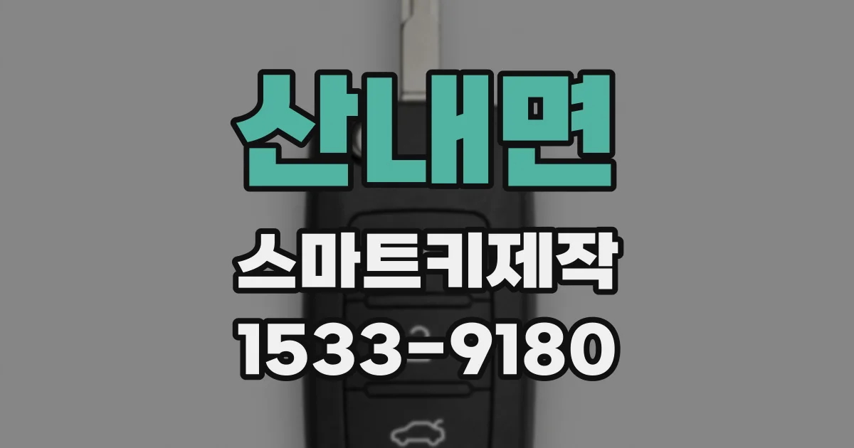 산내면 스마트키제작