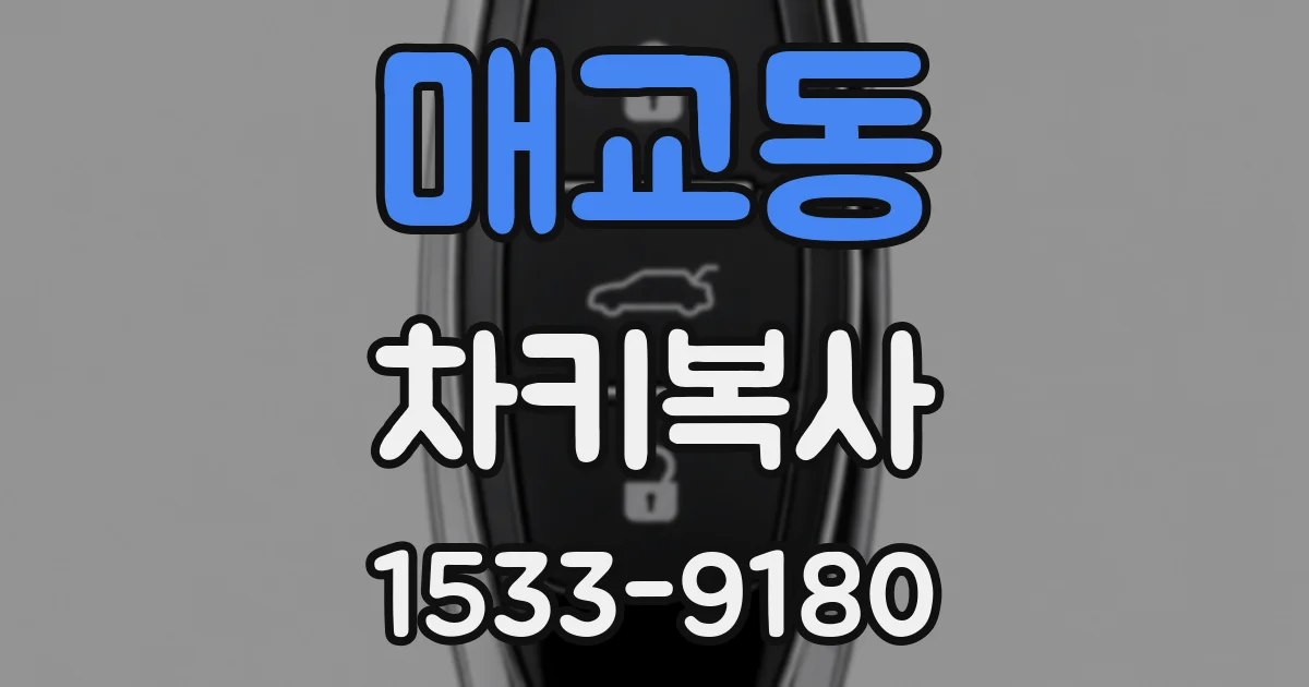 매교동 차키복사
