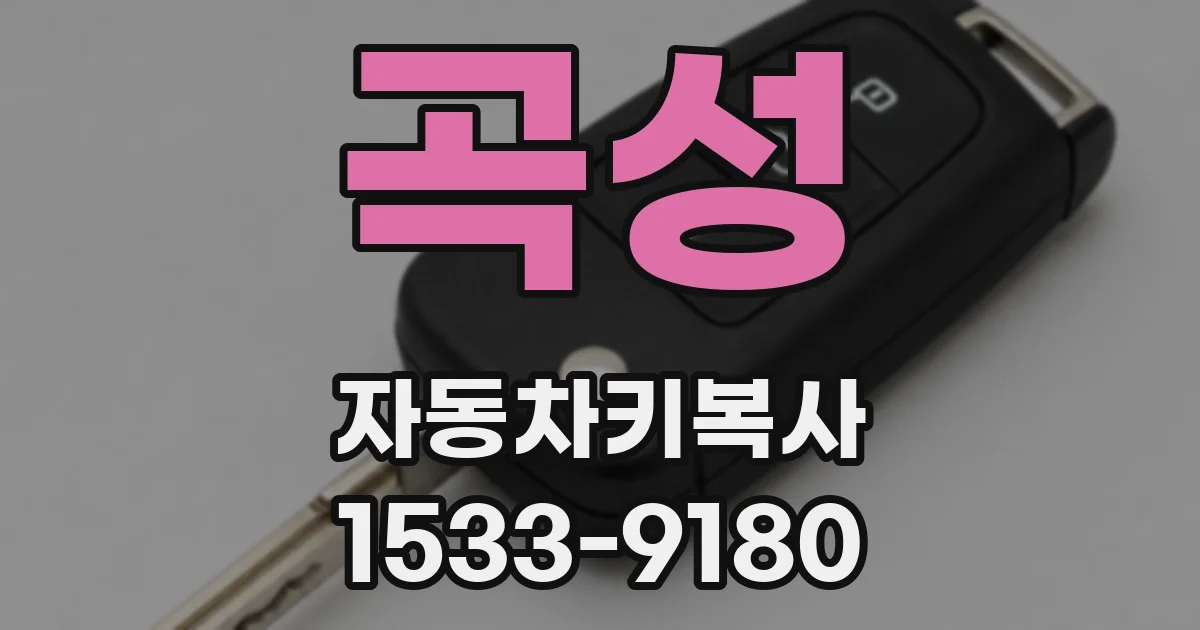 곡성 자동차키복사