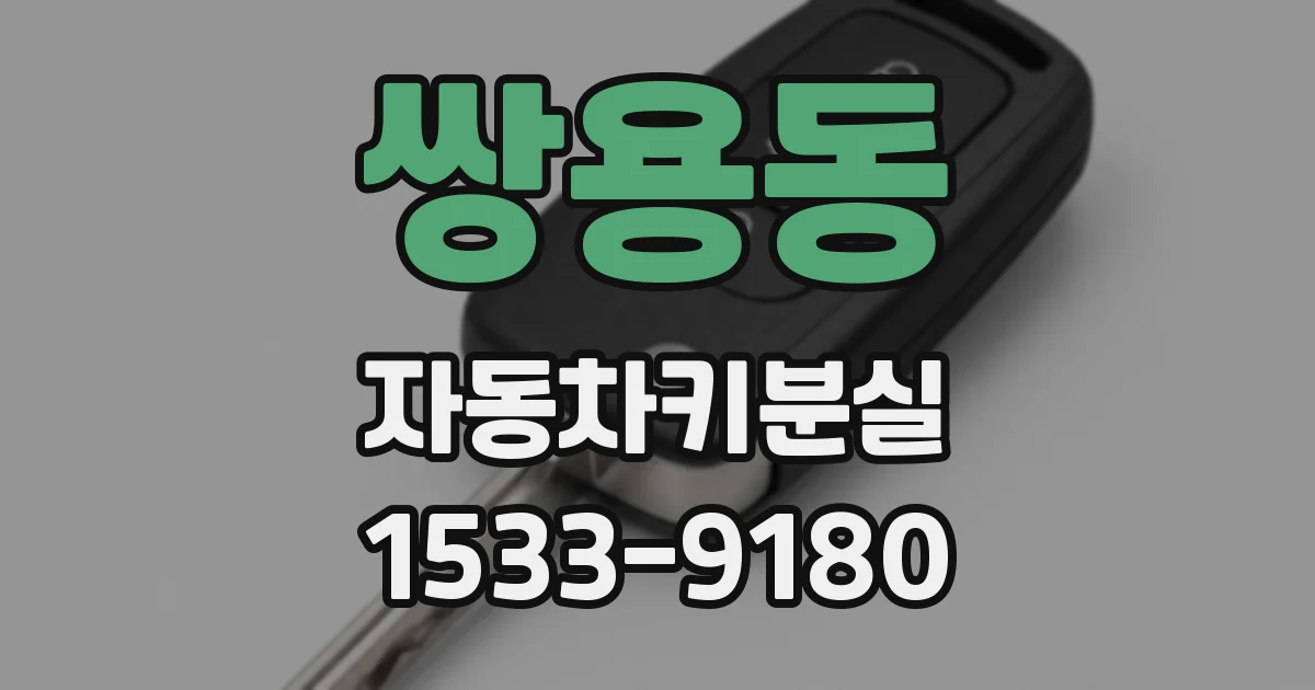 쌍용동 자동차키분실