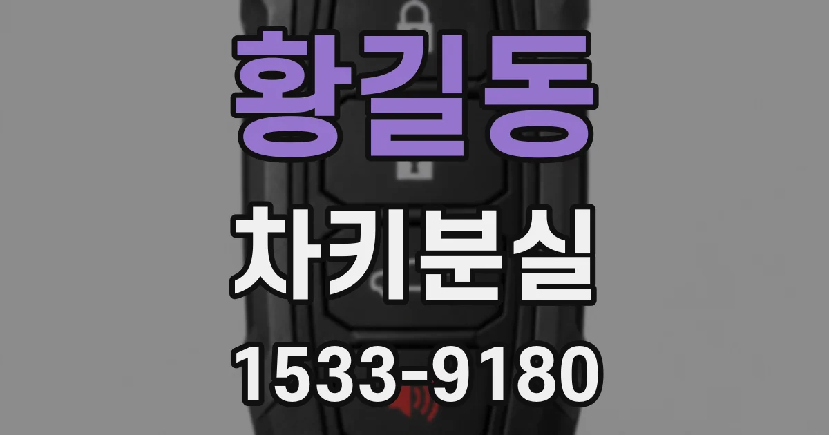 황길동 차키분실