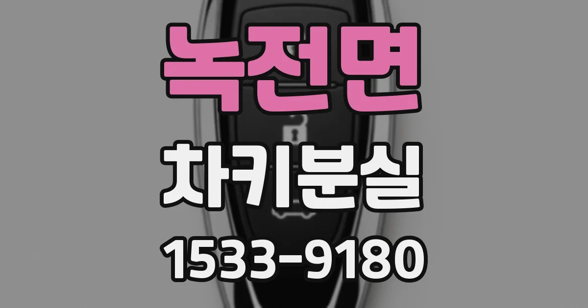 녹전면 차키분실