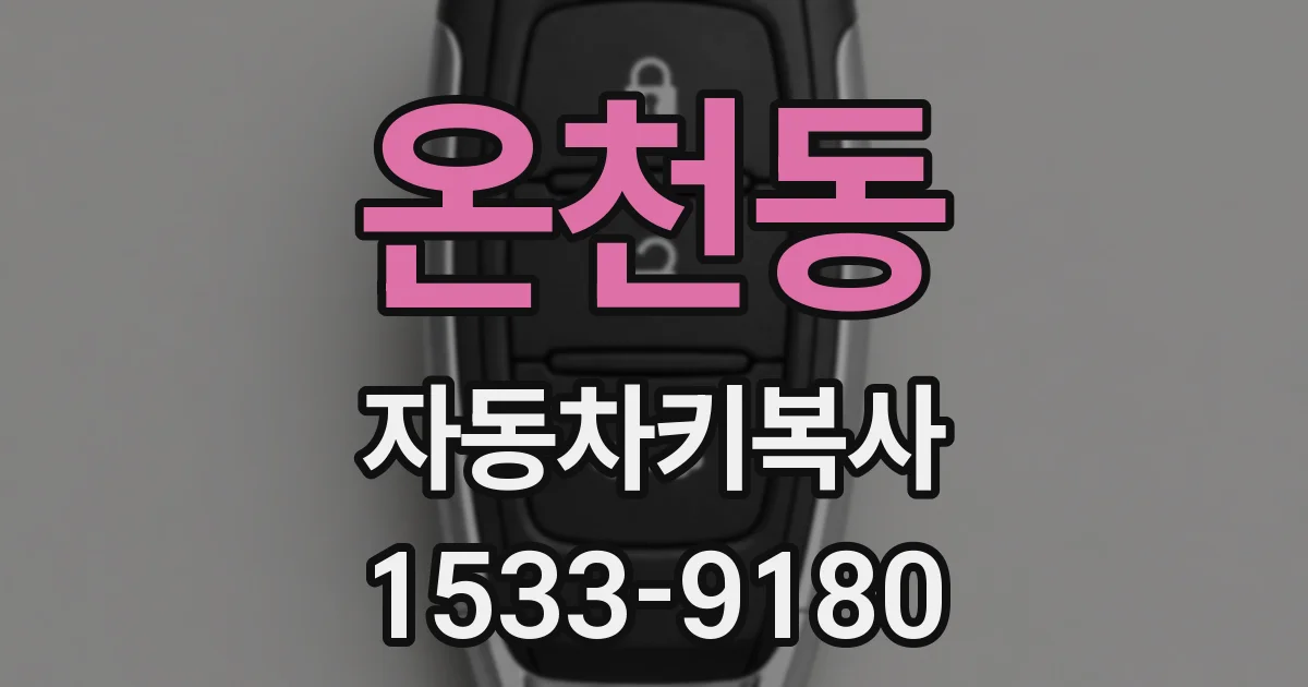 온천동 자동차키복사