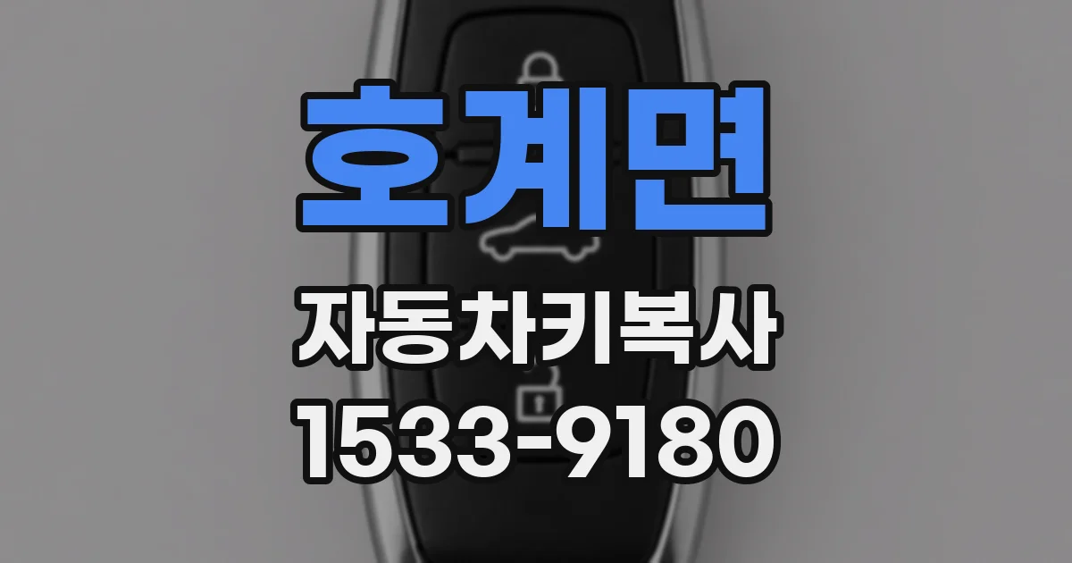 호계면 자동차키복사