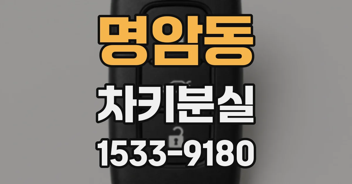 명암동 차키분실