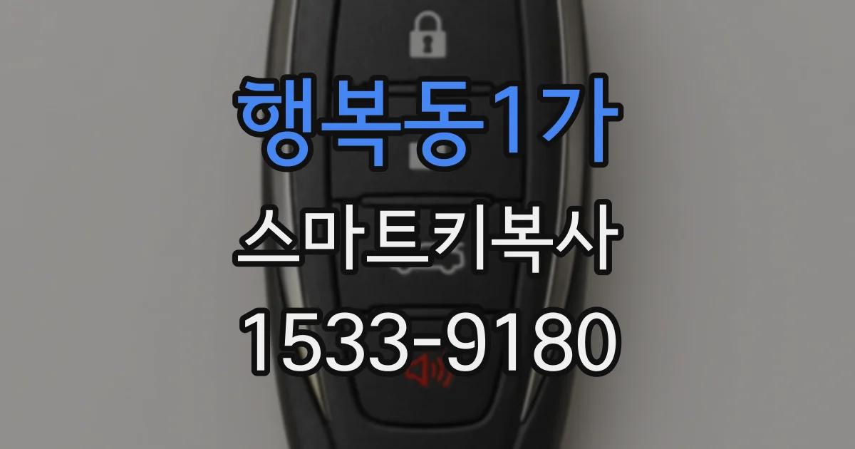 행복동1가 스마트키복사