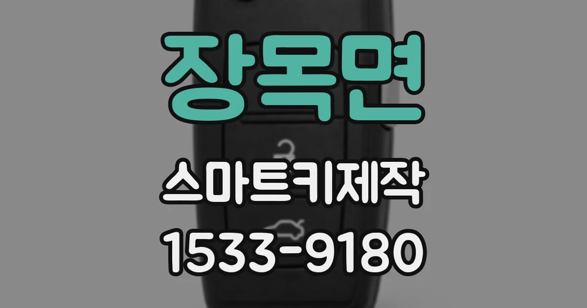 장목면 스마트키제작