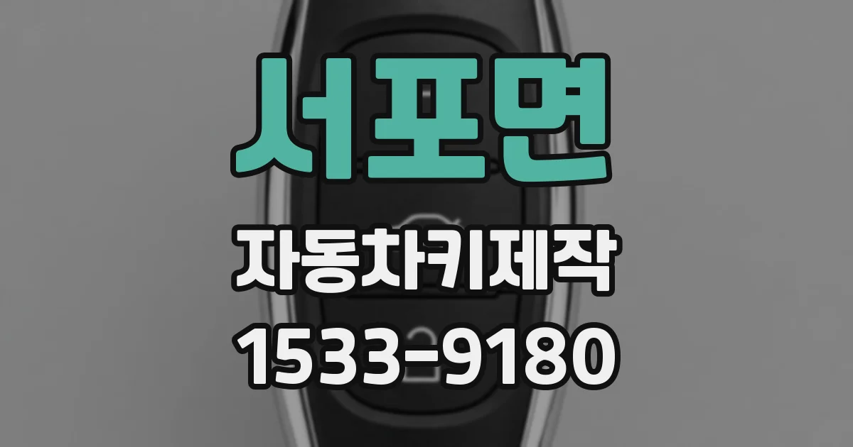 서포면 자동차키제작