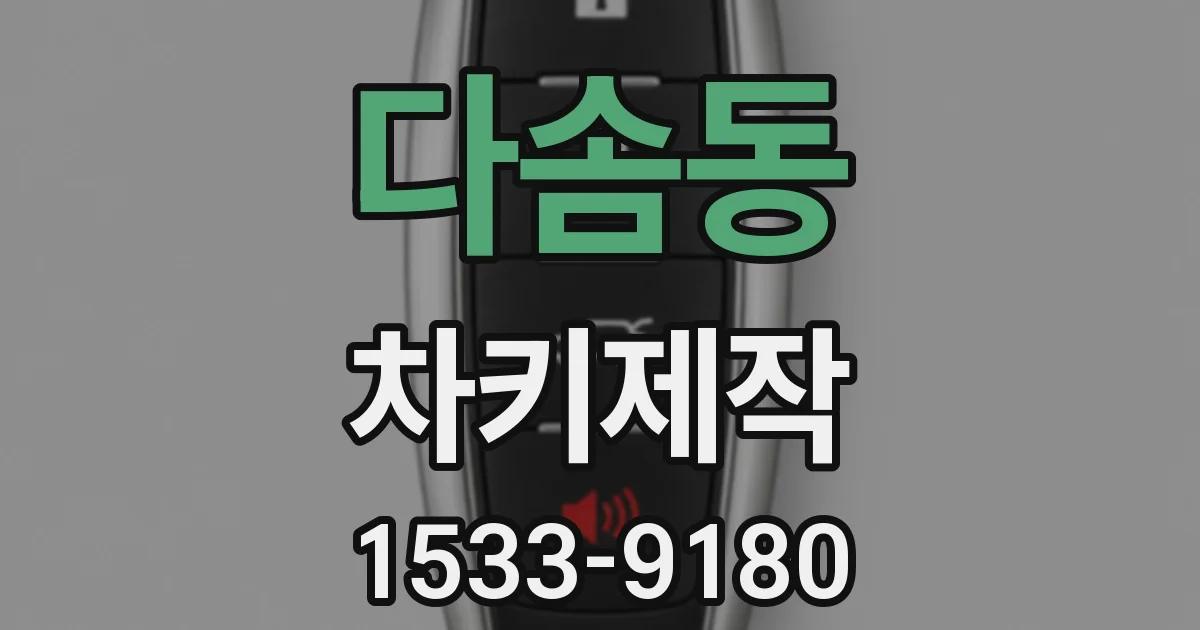 다솜동 차키제작