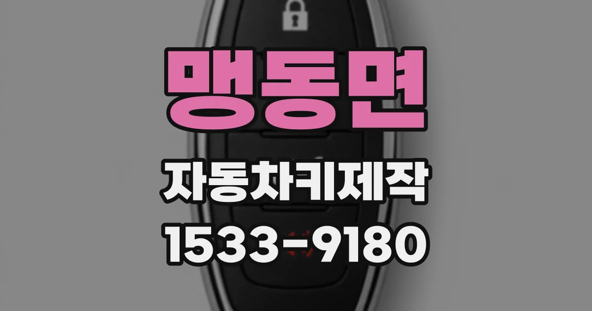 맹동면 자동차키제작