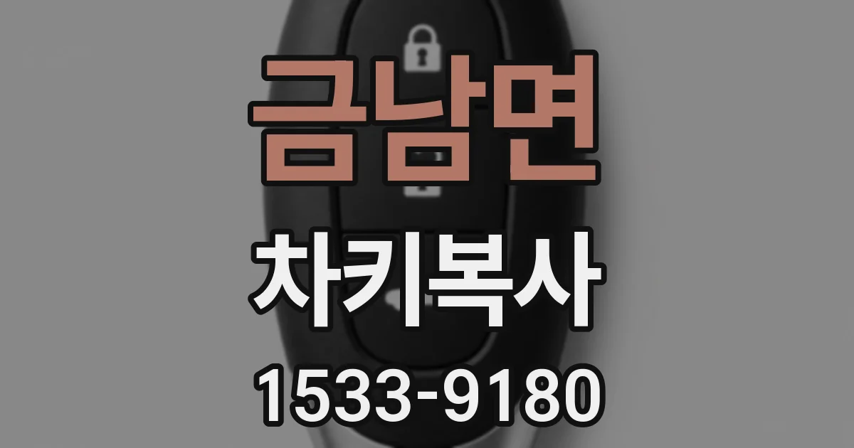 금남면 차키복사