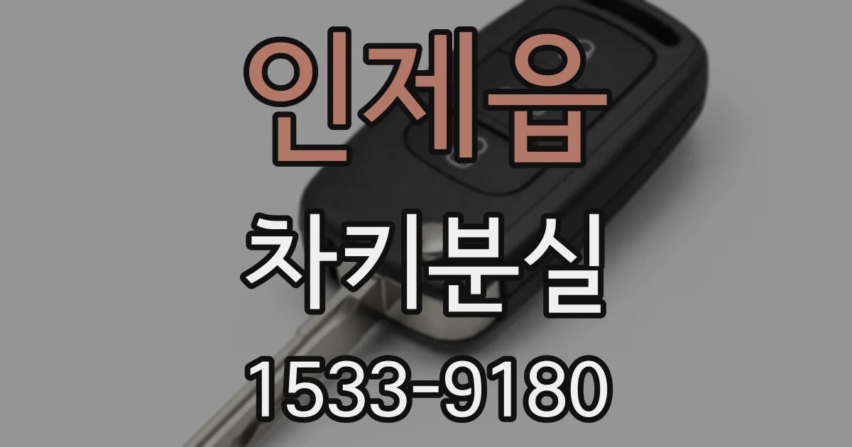 인제읍 차키분실