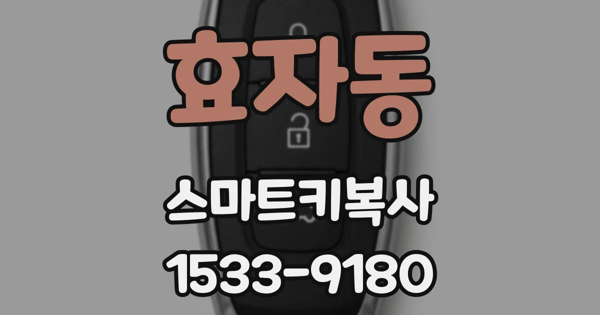 효자동 스마트키복사