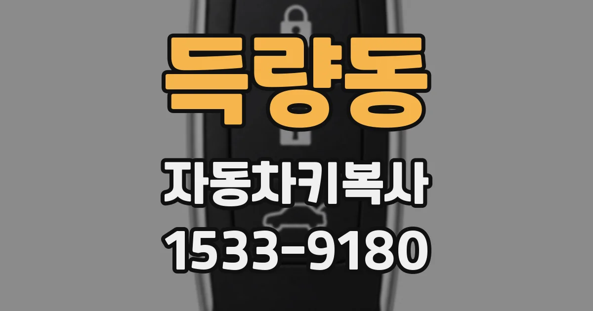 득량동 자동차키복사