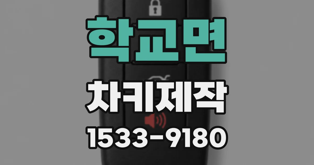 학교면 차키제작