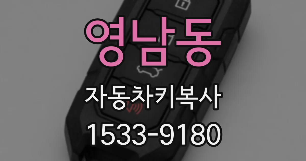 영남동 자동차키복사