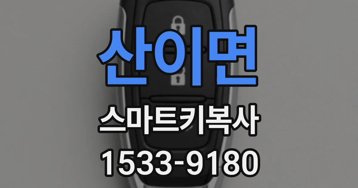 산이면 스마트키복사