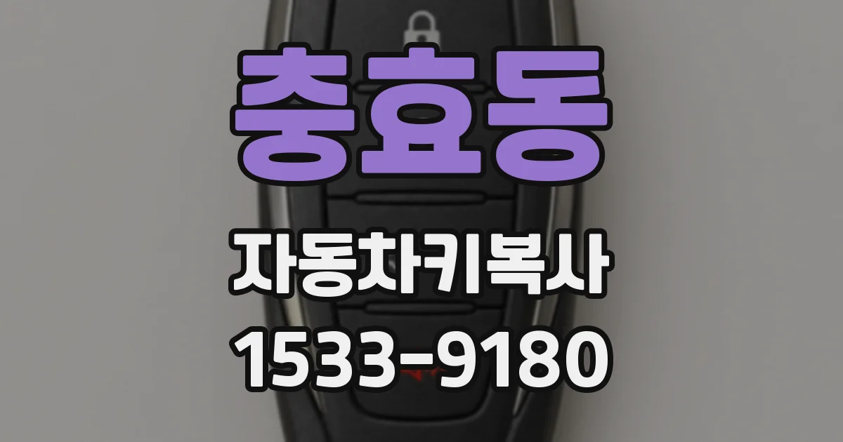 충효동 자동차키복사